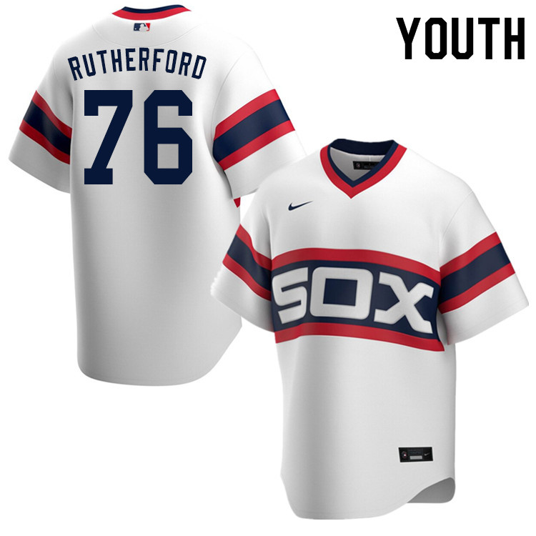 Nike Youth #76 Blake Rutherford Chicago White Sox Baseball Jerseys Sale-White